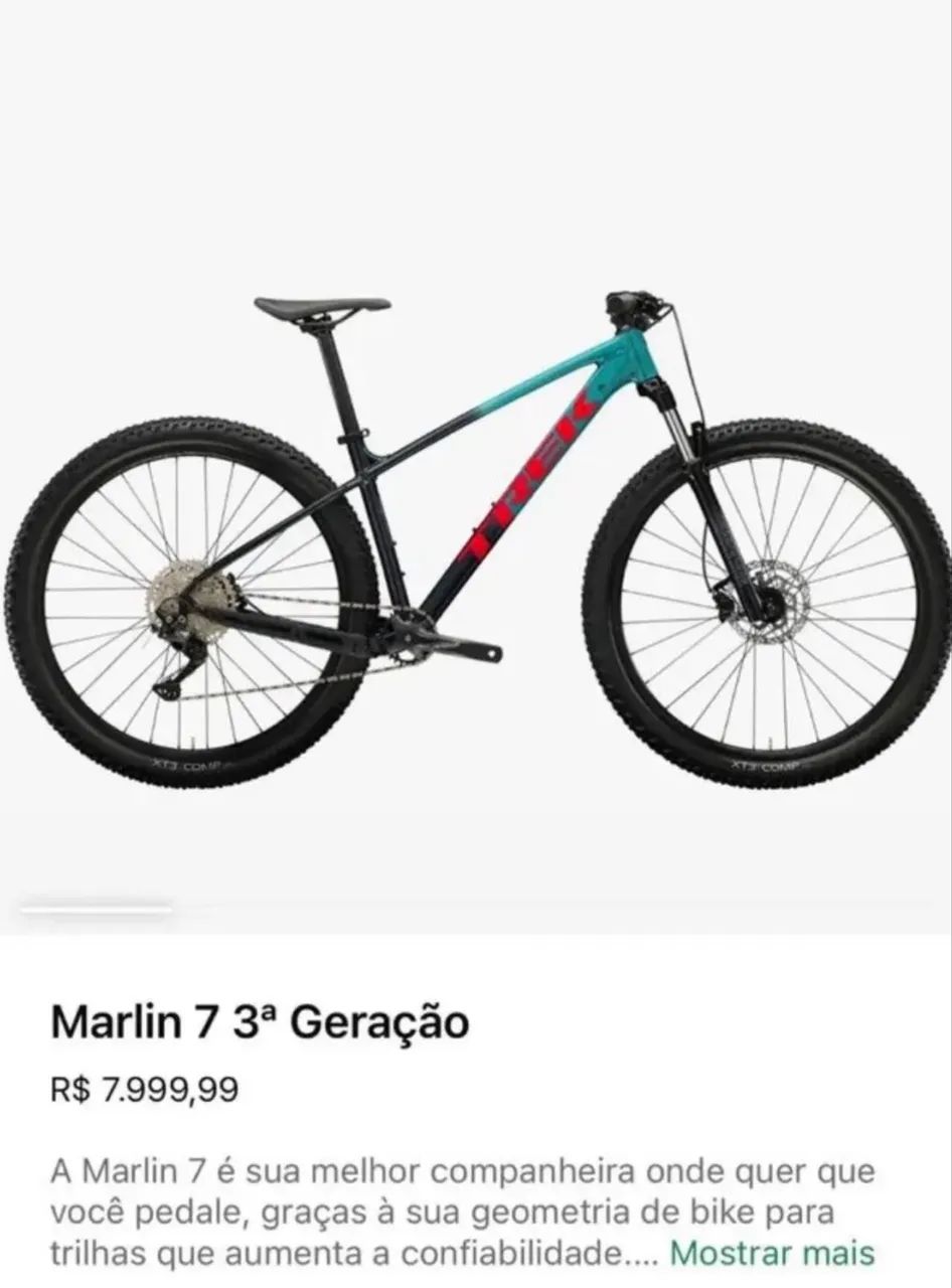 Bike Trek marlin 7 - 3ª geração. TAM XL Nova - Ciclismo - Dona