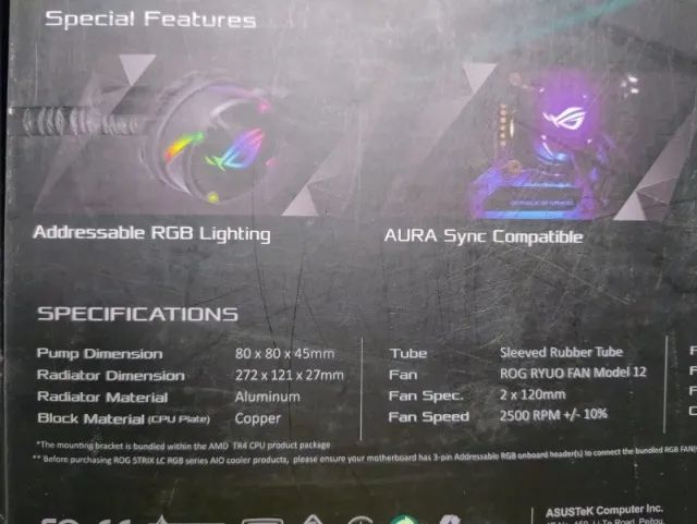 Water Cooler ROG Strix LC 240 RGB - Foto 5