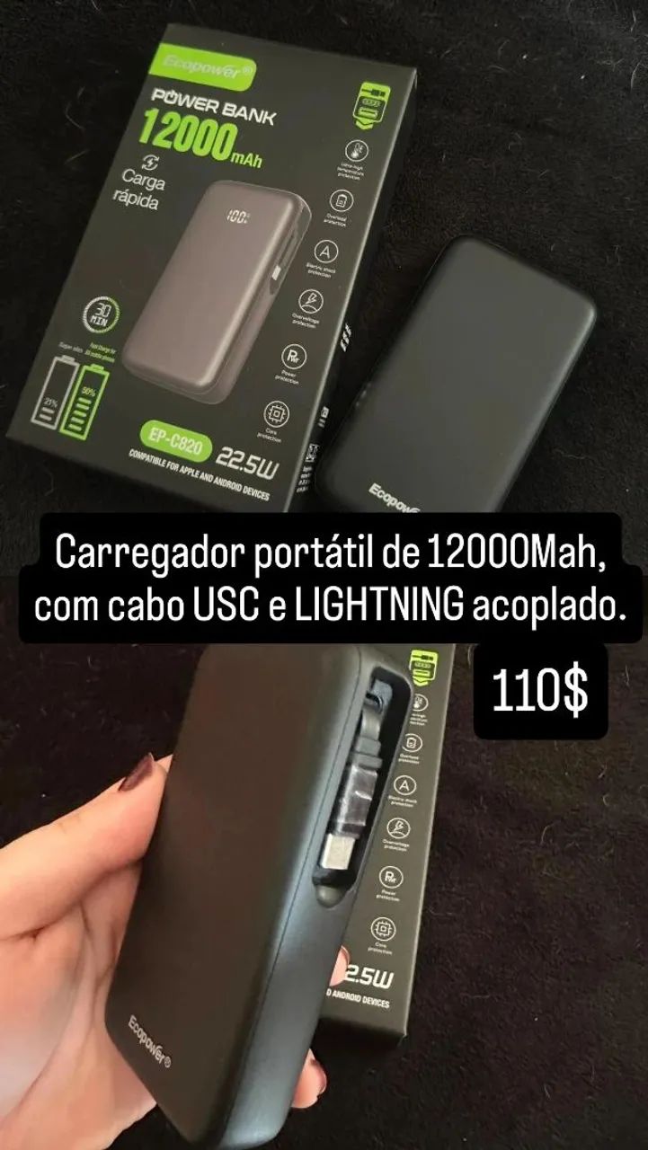 Carregadores portáteis 