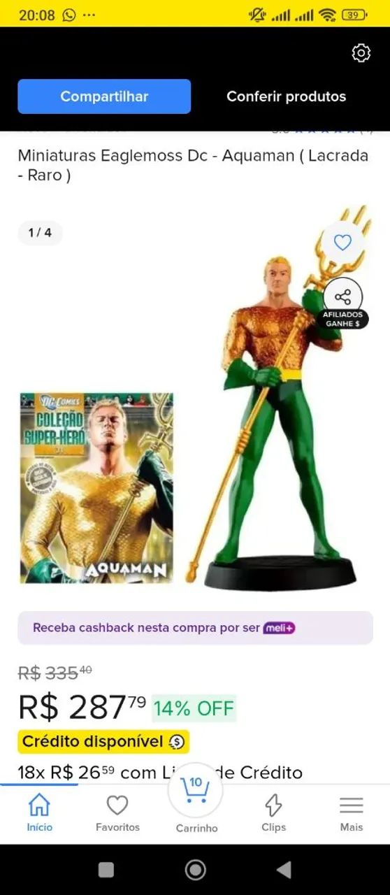 Miniatura Aquaman Eaglemoss DC - Foto 2