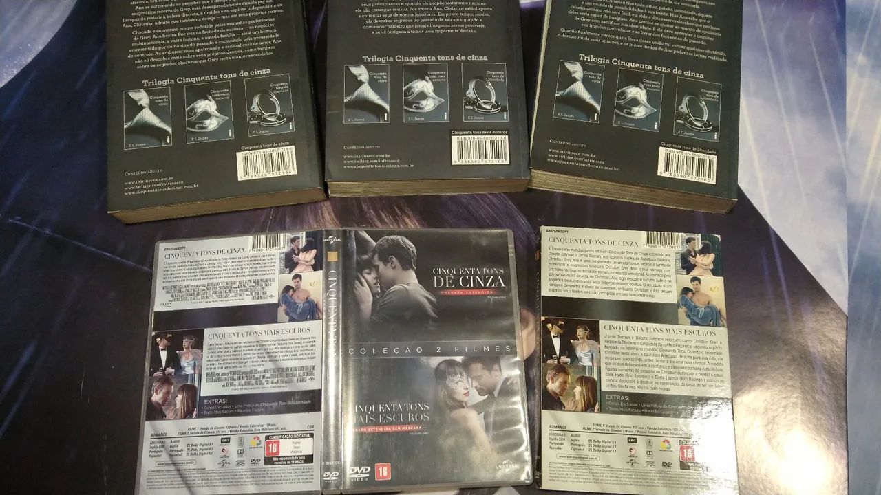 Dvds+Livros Cinquenta tons de cinza. - Foto 3
