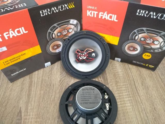 Par Alto Falante Bravox B3x60x Triaxial 6 Polegadas 100W Rms - Foto 2