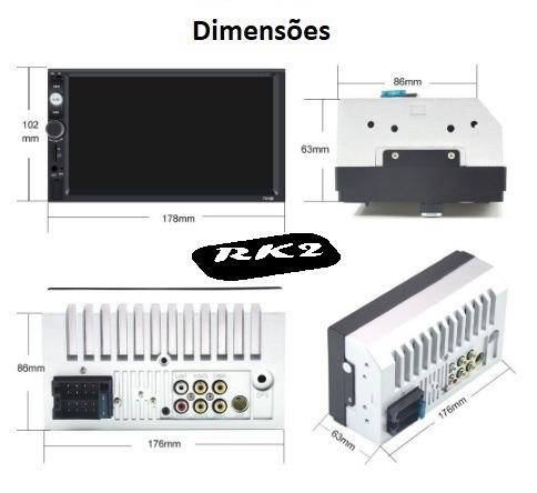 Central Multimídia Display Digital Bluetooth, Usb, Fm - Foto 4