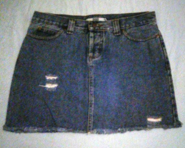 Oferta mini saia jeans destróier