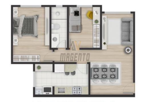 Apartamento à venda com 2 dormitórios em Pioneiros catarinenses, Cascavel cod:AP0258 - Foto 2