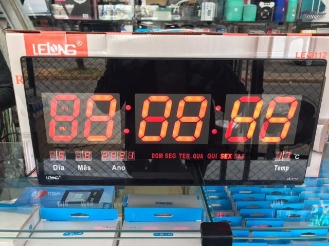 Relogio de parede Grande 45X25 lelong(honestidade e qualidade JK eletrônicos) - Foto 2