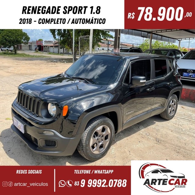 JEEP RENEGADE SPORT 1.8 AUTOMÁTICO 2018!