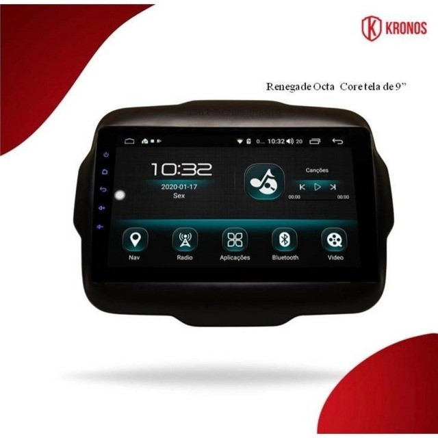 Central Multimídia Jeep Renegade Android Tela 9'' - Easyconnect