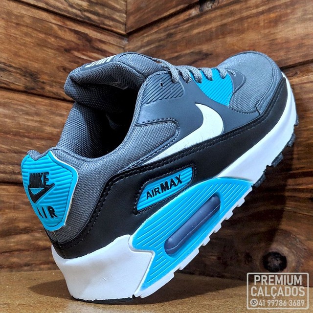 air max 90 azul e laranja