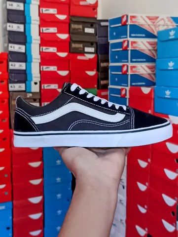 Vans old skool hot sale preto original vs fake