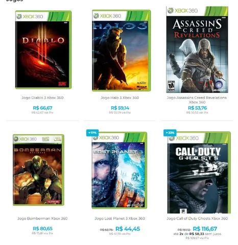 Promoção traz jogos de Xbox One e Xbox 360 por a partir de R$ 59,90