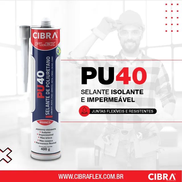 Selante PU40 Branco/Cinza/Preto  - Foto 2