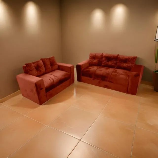 Conjunto de Sofá 2 e 3 Lugares - Clássico e Espaçoso - Foto 3