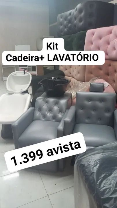 KIT DE CADEIRA E LAVATÓRIO APARTIR 1.399 WHATSAPP *  - Foto 2