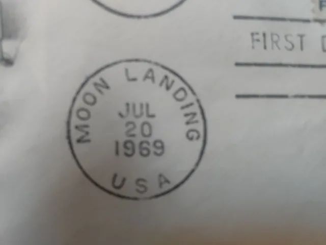 selo com envelope 1* homem na lua - Foto 2