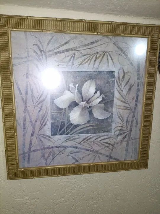 Quadro decoratico antigo flor