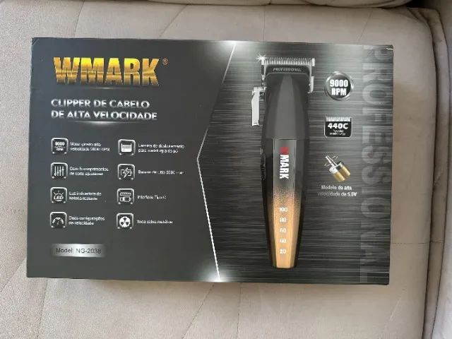 WMARK 2038 Branco Nova Máquina de Cortar Cabelo Barbearia