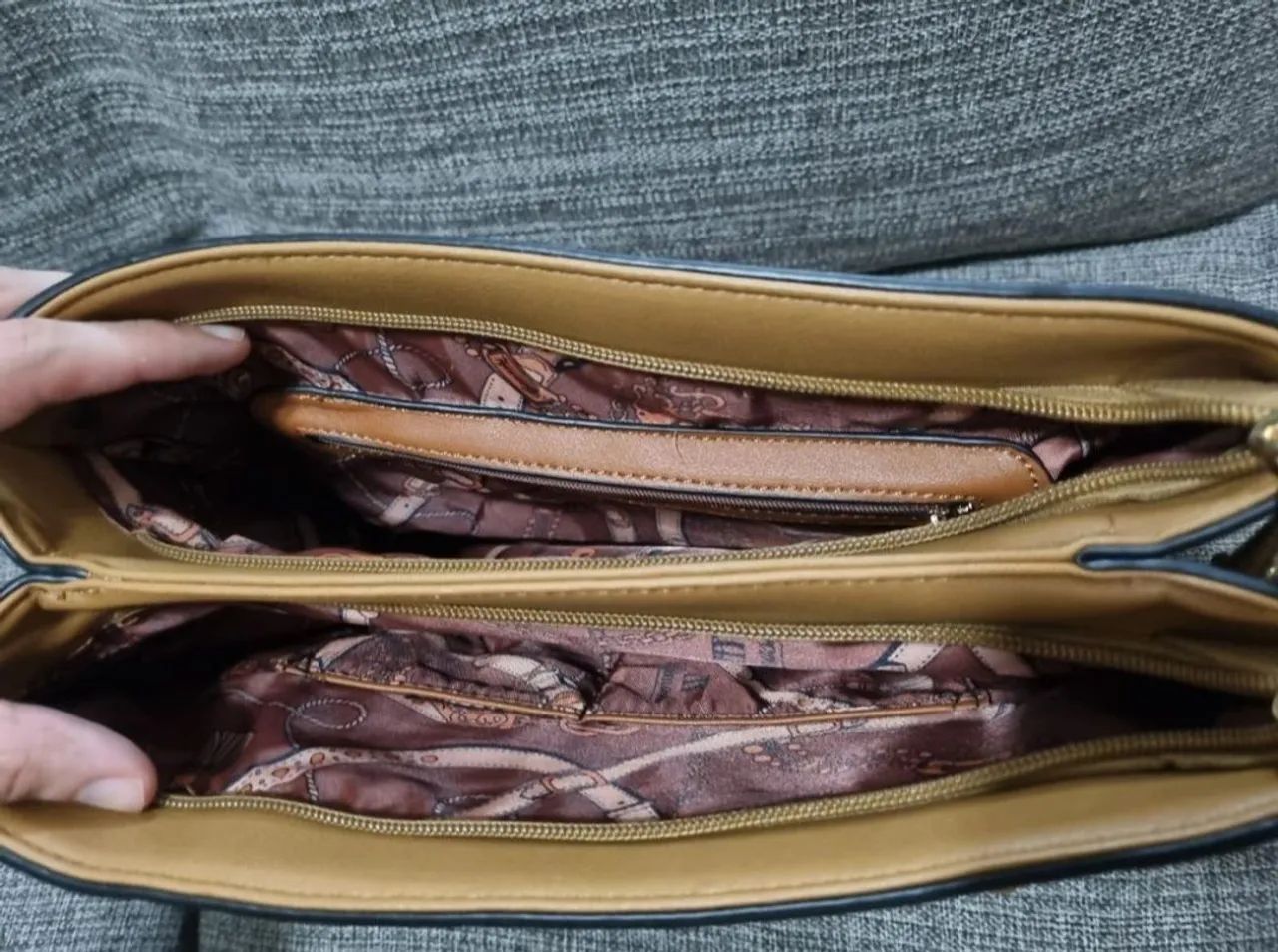 bolsa de ombro haimashi bege nova - Foto 3