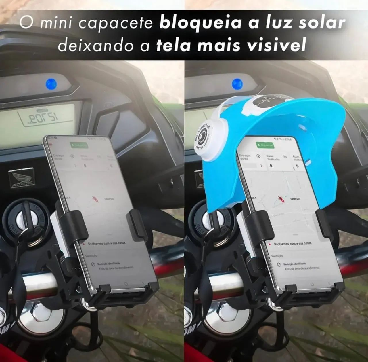 Suporte de Celular Para Moto Design Capacete - Foto 5