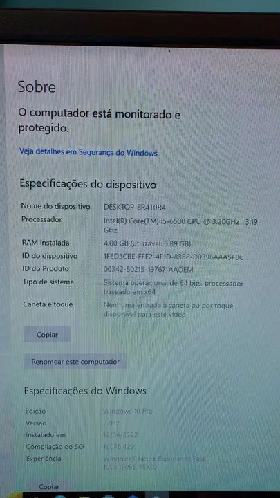 CPU Desktop Dell i5 6G° 4Gbram Só CPU - Foto 2