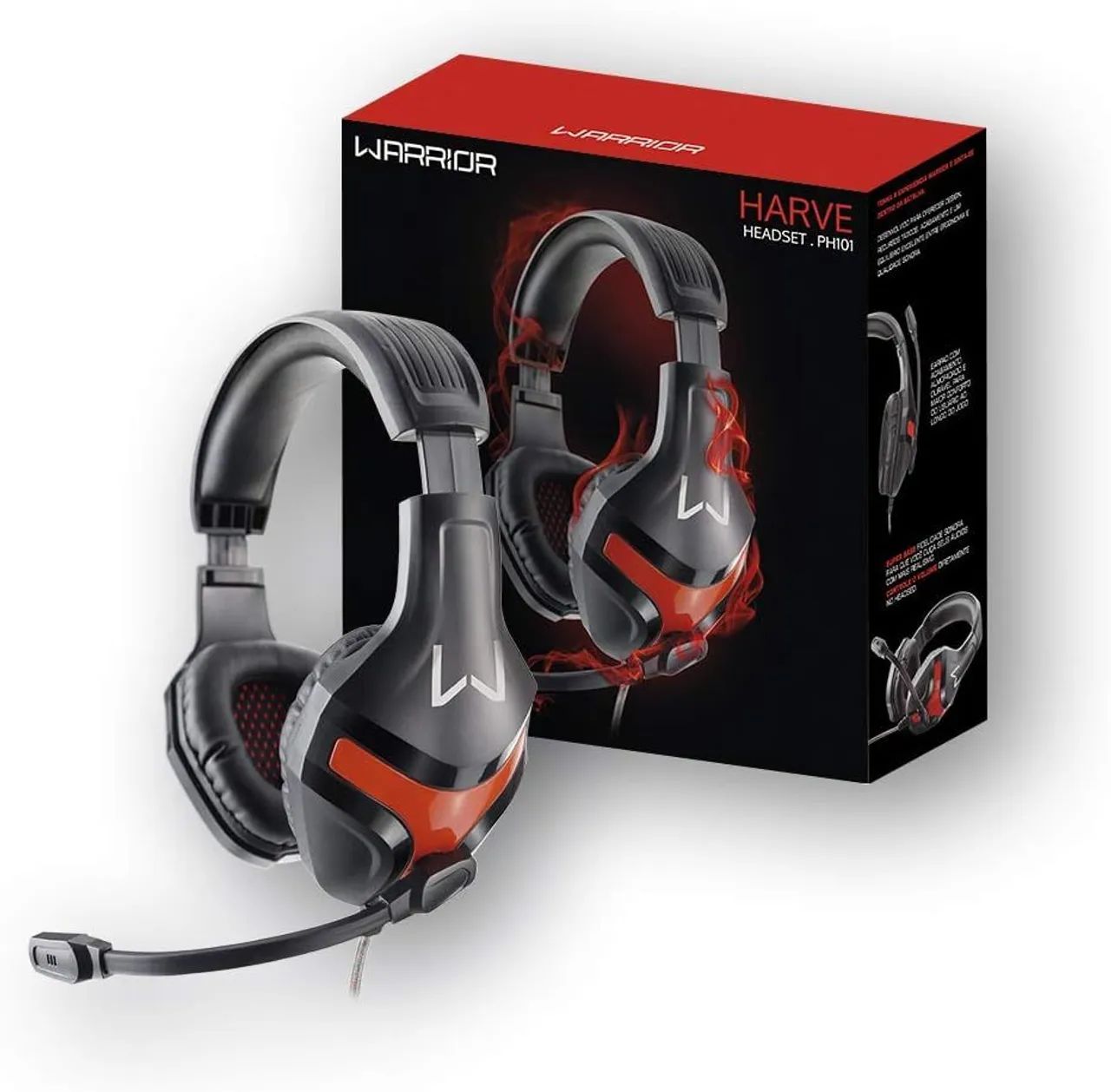 Headset Gamer Warrior Harve PH101 - Novo