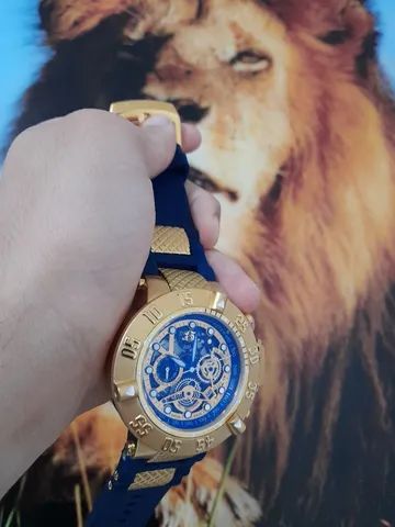 Relógio INVICTA Subaqua Noma 3 SKELETON Pulseira Azul - Foto 4