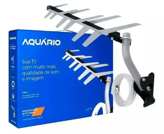 Antena de TV digital externa 4K 