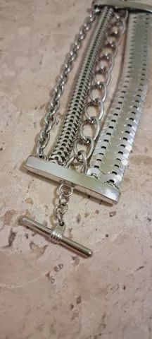 Pulseira feminina aço inox 18cm - Foto 2