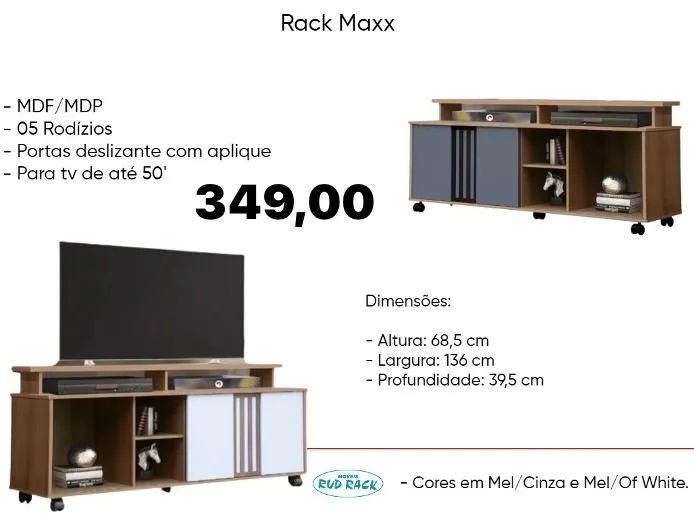 Rack max para tv de até 50* - ENTREGA HOJE !!! 