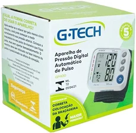 Aparelho de Pressão Digital Automático de Pulso G-Tech GP400