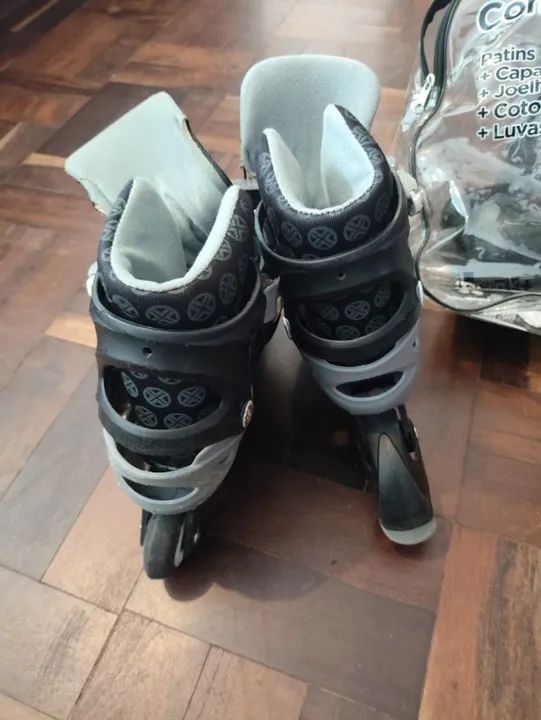 Patins roller in line 4 rodas ajustável infantil  - Foto 6