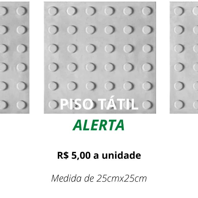 Piso tátil alerta ou direcional 25x25