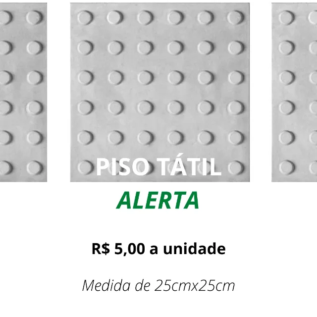 Piso tátil alerta ou direcional 25x25