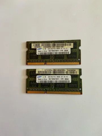 Duas memórias para notebook Samsung 02 gb