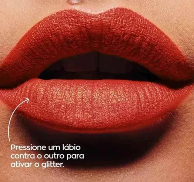 Batom Líquido Matte Glitter Effect Avon Power Stay