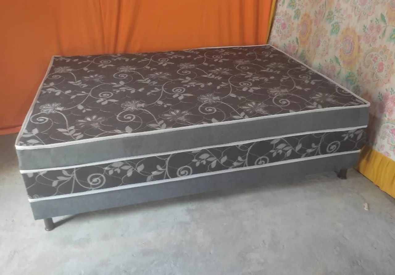Cama Box Casal com Colchão Floral - Foto 3