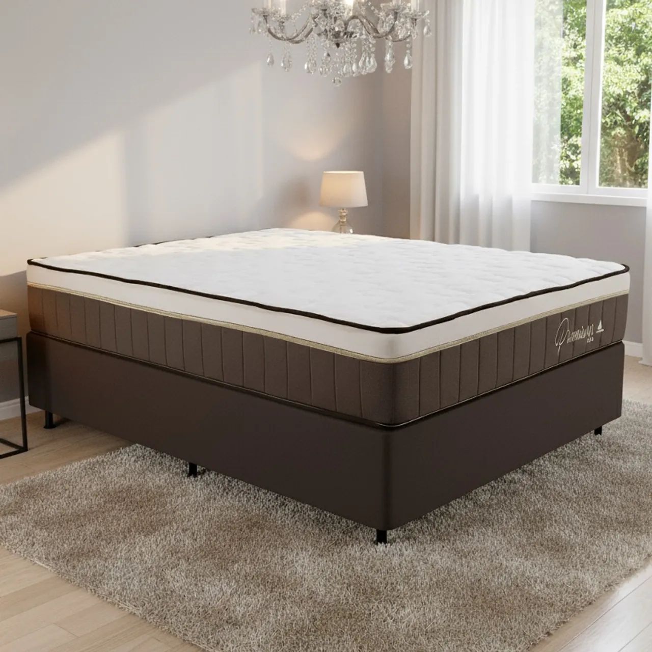 Colchão Casal Rondopremium Plus D33 + Base Box tt765
