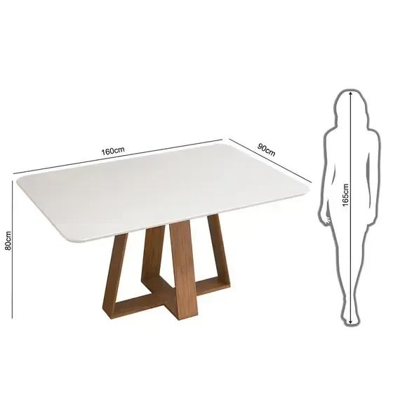 Mesa De Jantar Kiara Com 6 Cadeiras - Foto 3