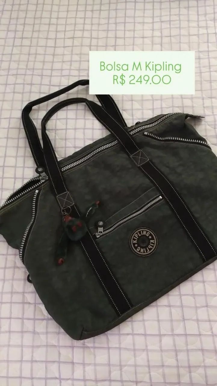 Bolsa de ombro M verde militar Kipling original 