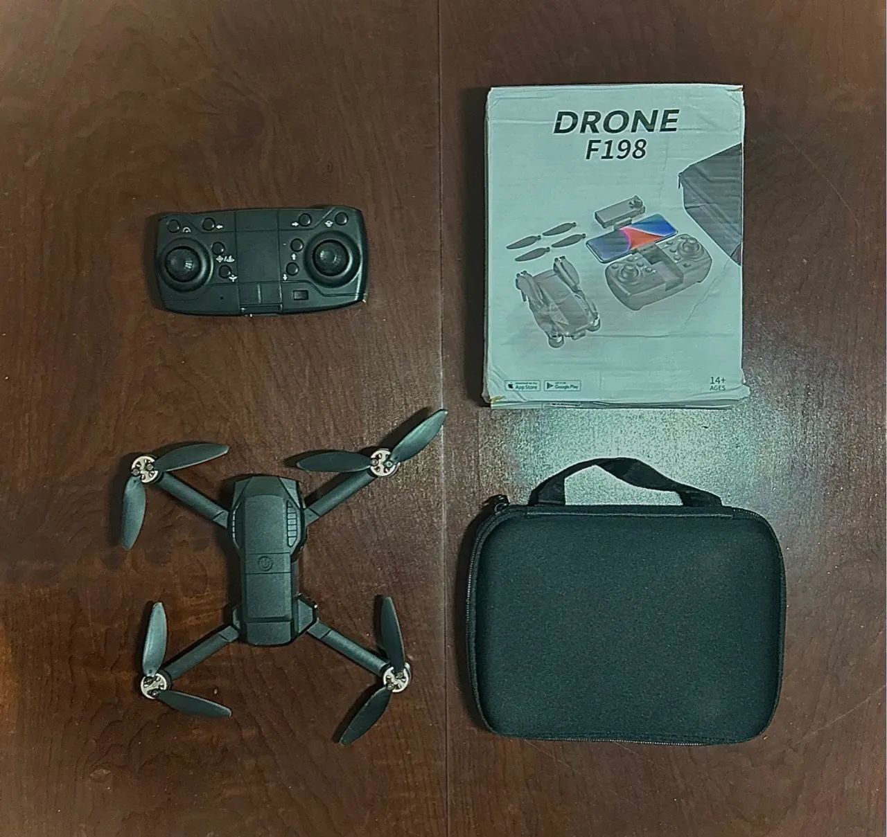 DRONE F198 COM CÂMERA 4K HD PRETO - Foto 2