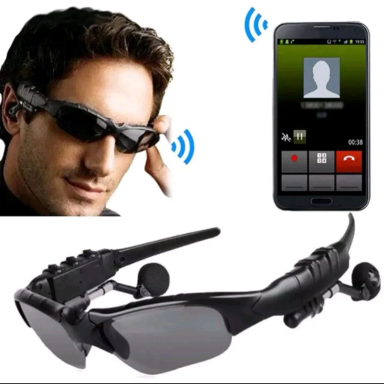 Óculos esportivos com fone bluetooth  - Foto 4