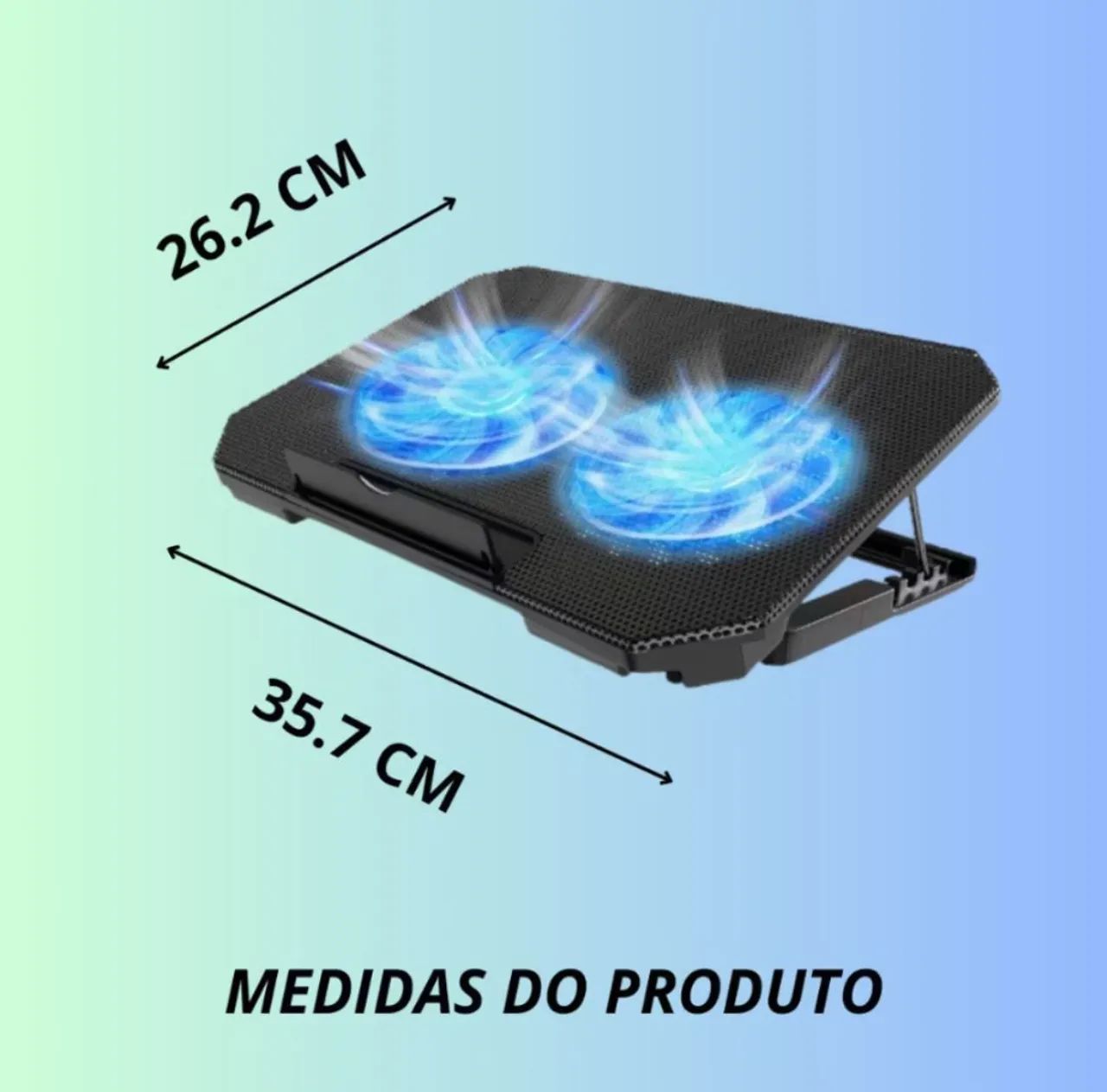 Suporte  Notebook c/ 2 Coolers - Foto 3