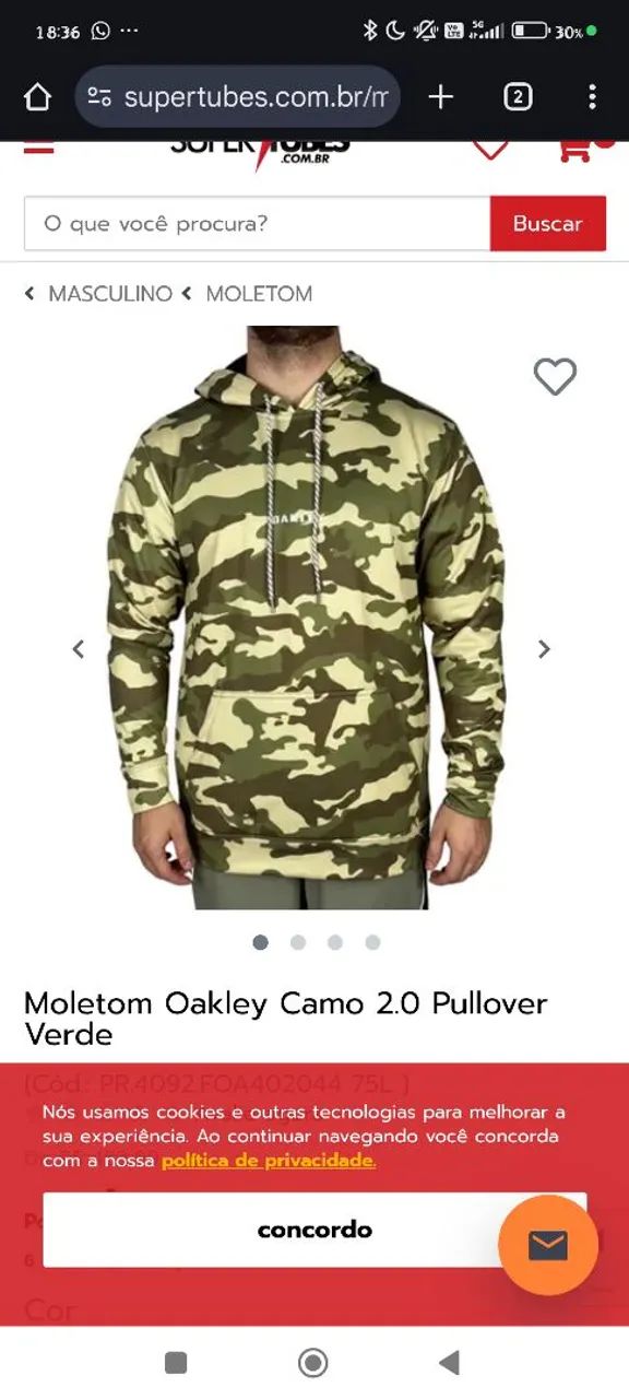 Camouflage Blusa De Frio Camuflada Oakley De Frio Oakley Camuflada