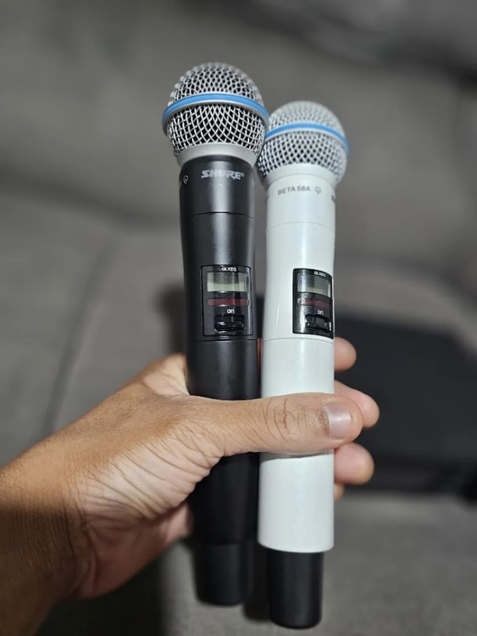Microfone Shure sem fio Duplo QLX24 - Novo