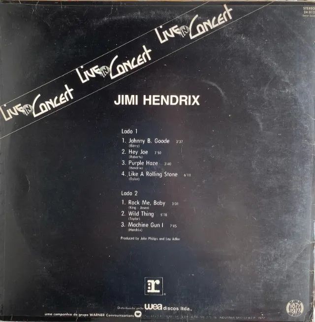 LP Jimi Hendrix - Live in Concert (1973) - Vinil - Foto 2