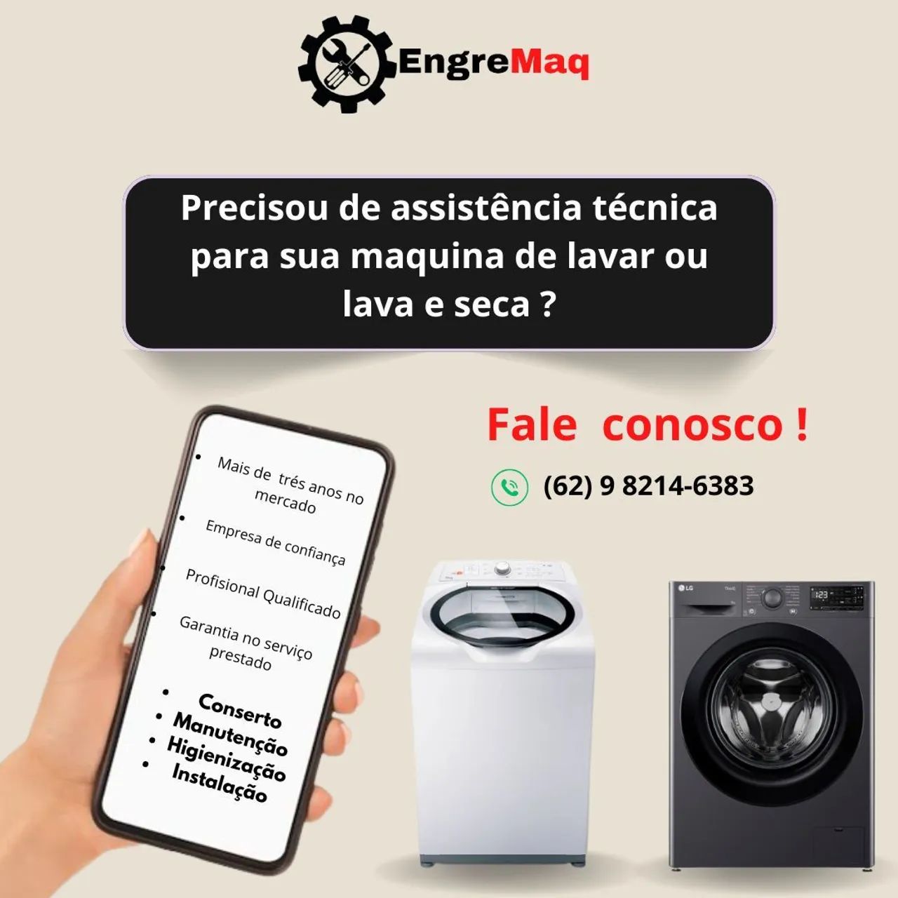 Assistência técnica de máquina de lavar 