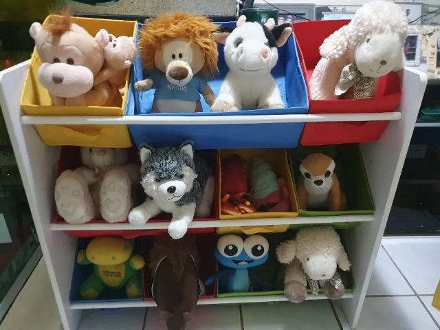Estante Armário Guarda Brinquedo Montessoriano Cores Vibrantes