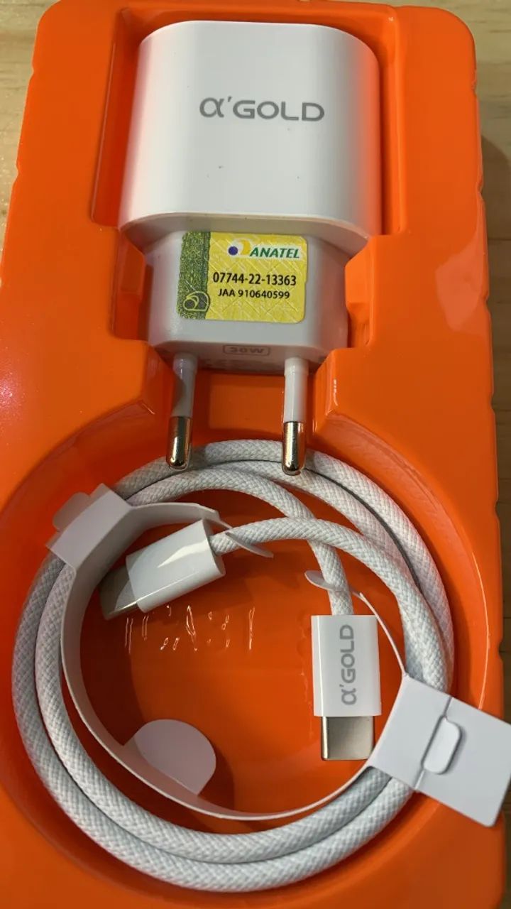 Kit de carregamento Fonte Tipo C e cabo de 30W AGOLD - Foto 3