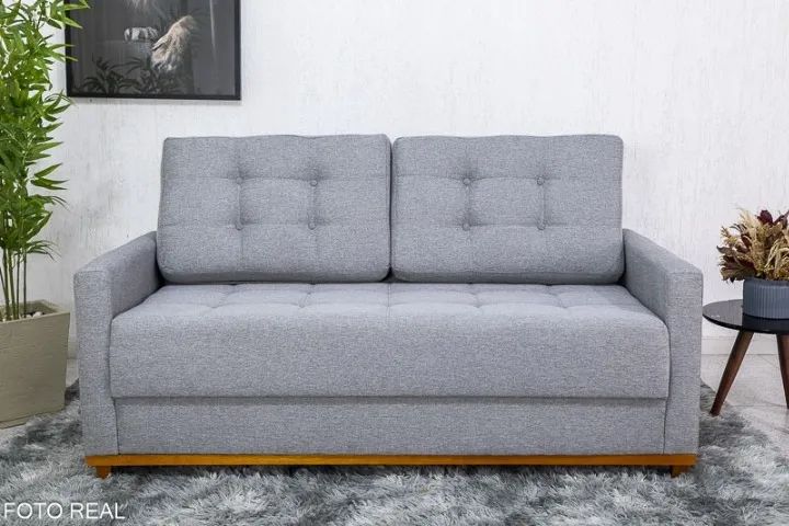 Sofá Living Áustria 1.70m Linho Cinza Frete Grátis - Até 12x - Foto 2