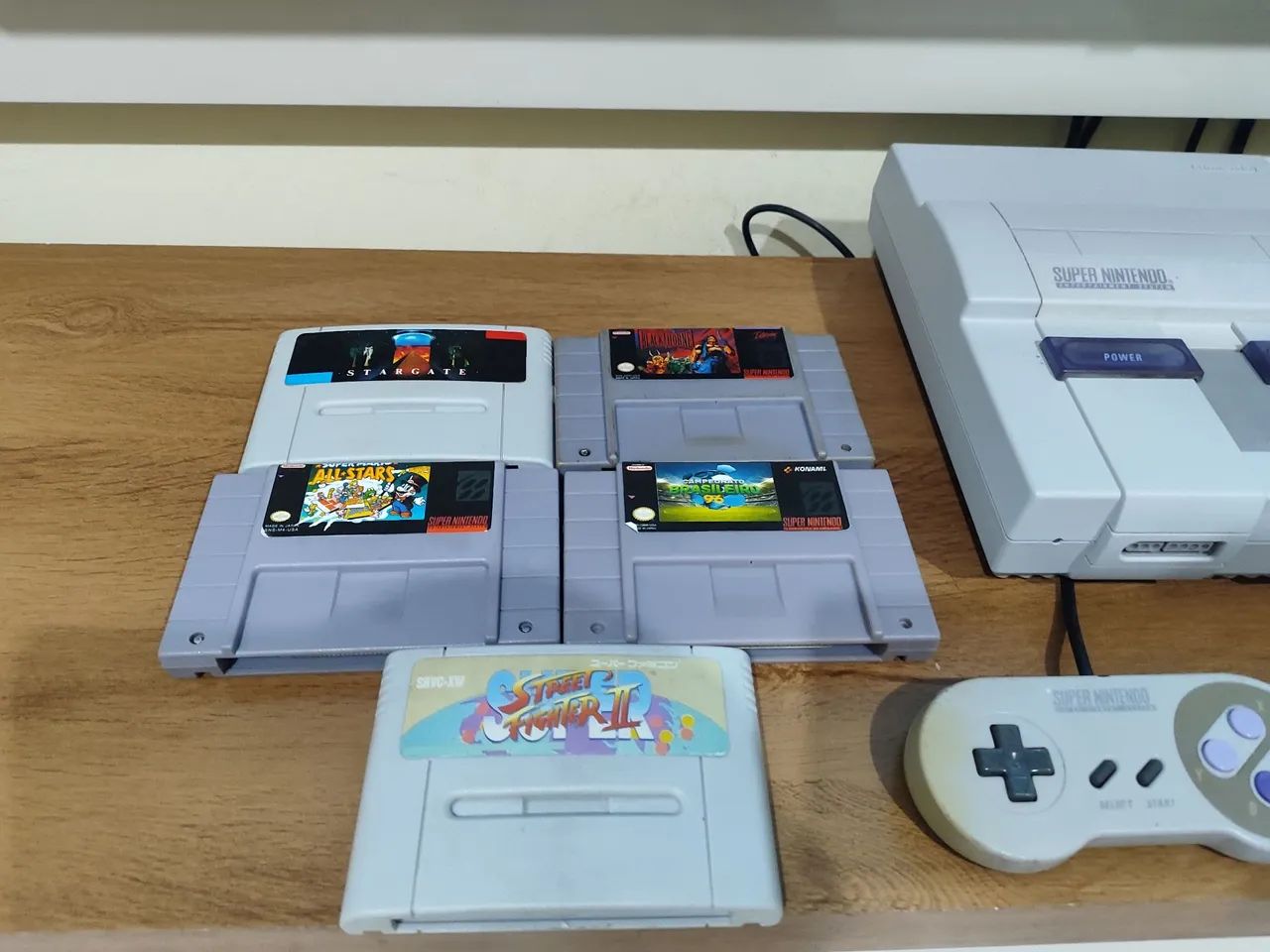 Super Nintendo completo com acessórios originais e 5  jogos - Foto 3
